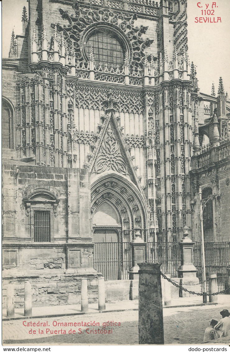 PC40999 Sevilla. Catedral. Ornamentacion Gotica De La Puerta De S. Cristobal. Ca - Monde