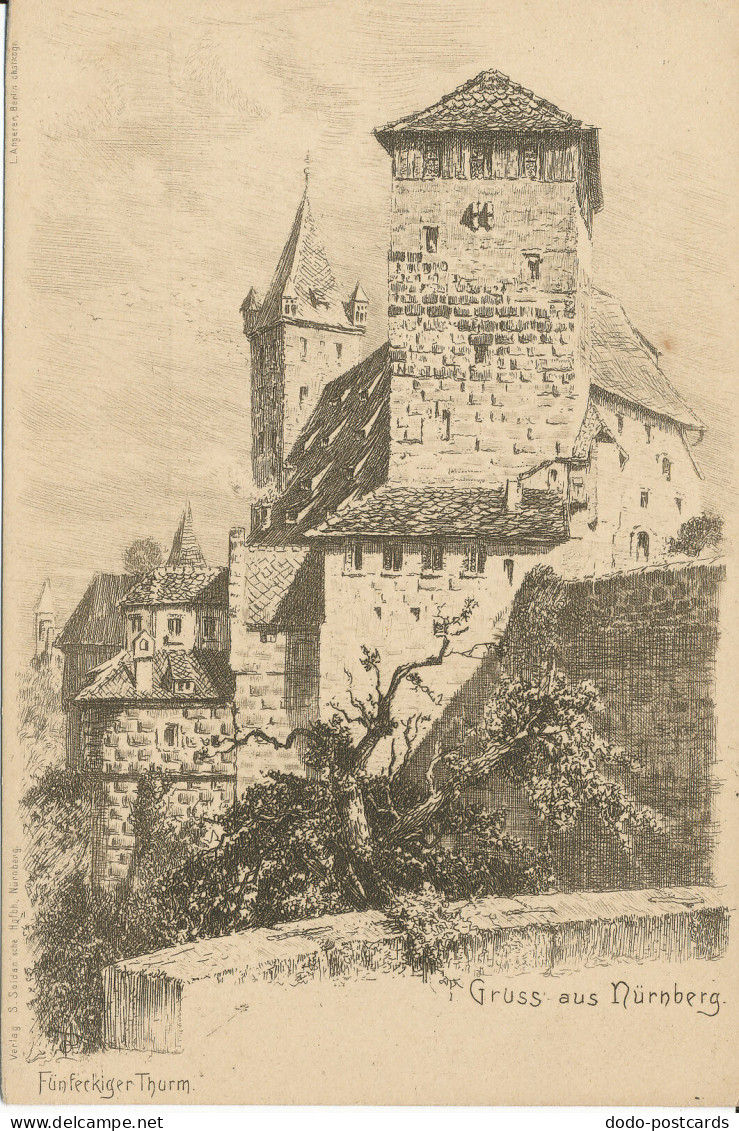 PC40970 Gruss Asu Nurnberg. Funfeckiger Thurm. S. Soldan. B. Hopkins - Monde