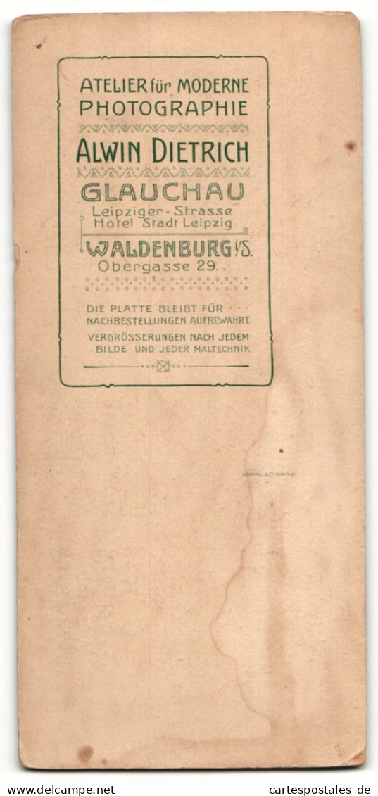 Fotografie A. Dietrich, Glauchau & Waldenburg, Portrait älterer Herr In Anzug Mit Tirolerhut  - Personnes Anonymes