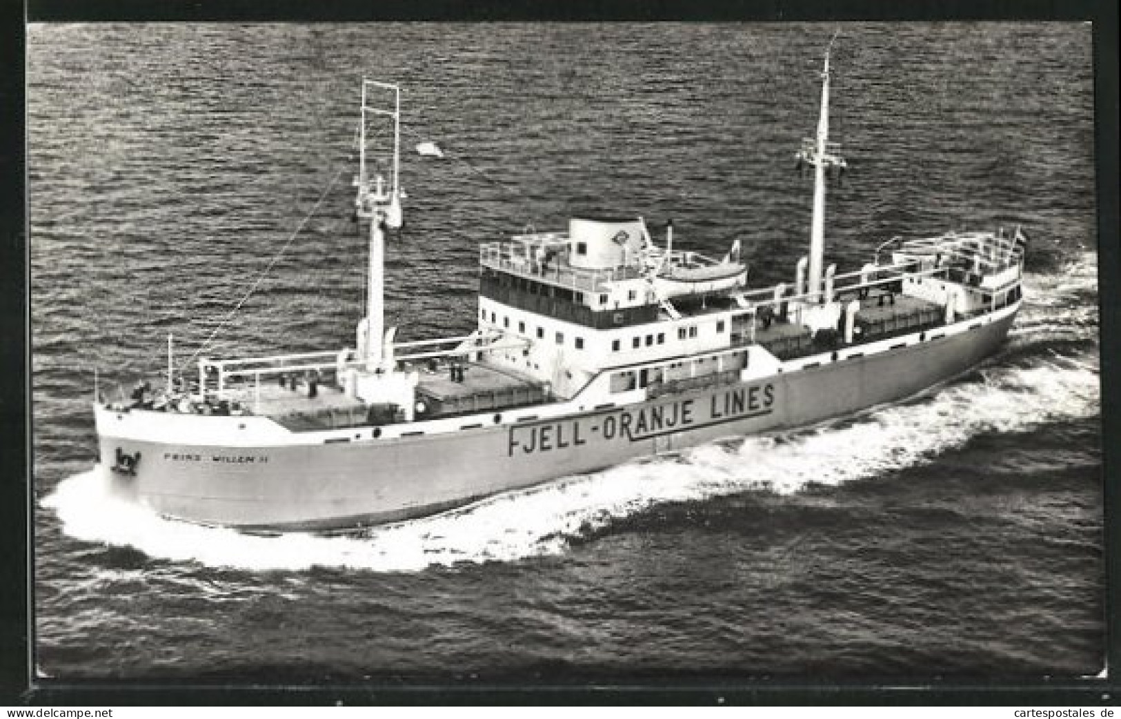 AK Handelsschiff M. S. Prins Willem II Auf Hoher See  - Cargos