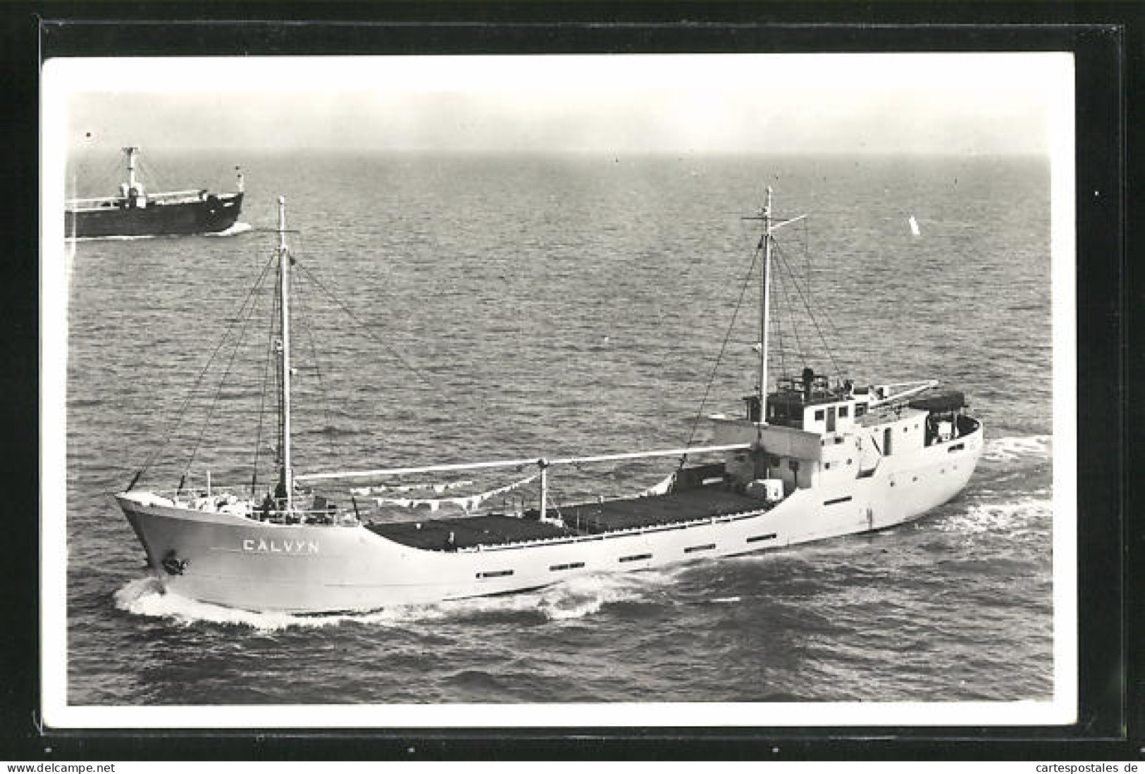AK Handelsschiff M.V. Calvyn In Voller Fahrt Aus Der Vogelschau  - Cargos