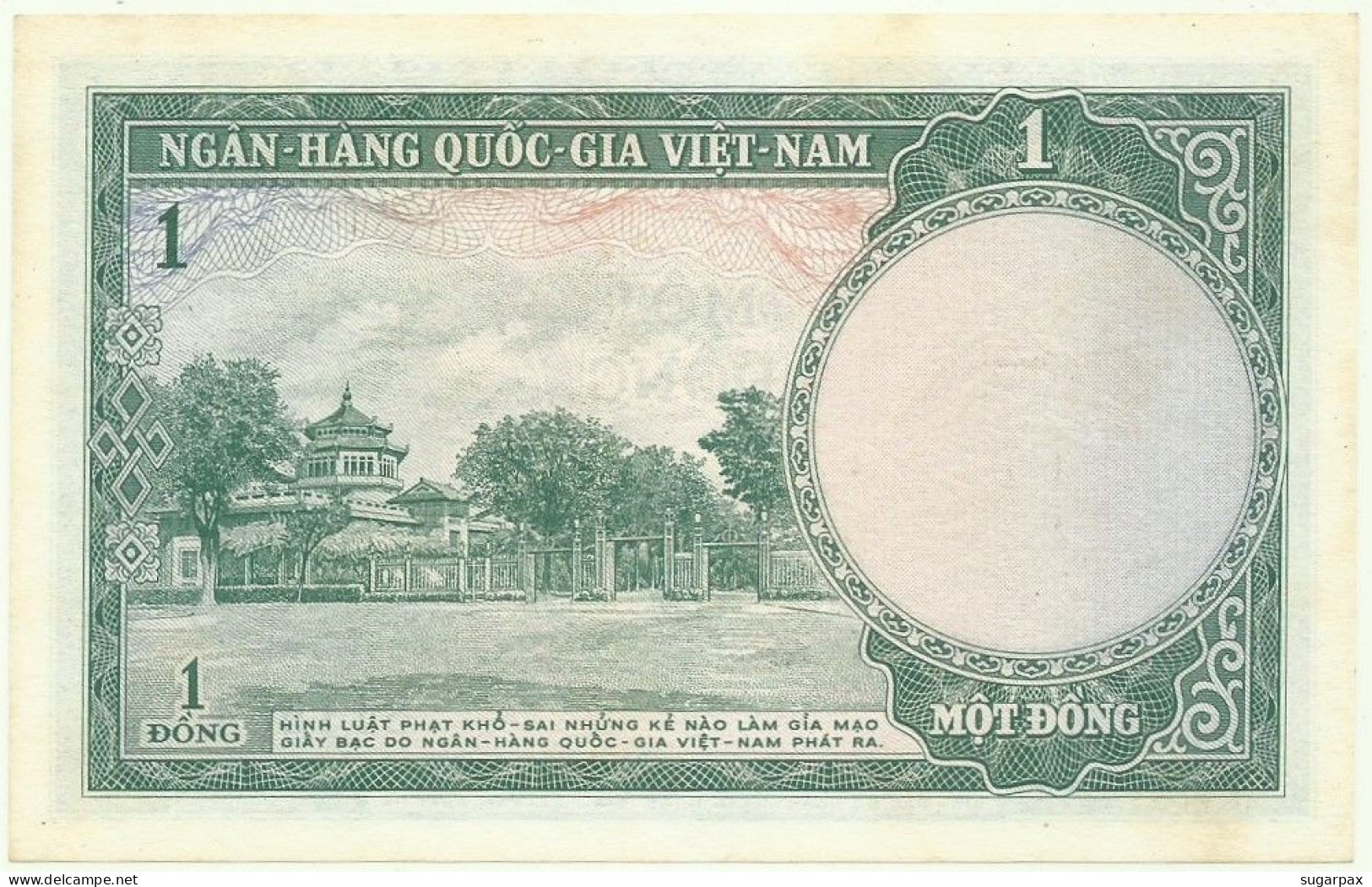 SOUTH VIET NAM - 1 DONG - ND ( 1956 ) - P 1 - Unc. - SÉRIE Y.4. - Temple - VIETNAM - Vietnam