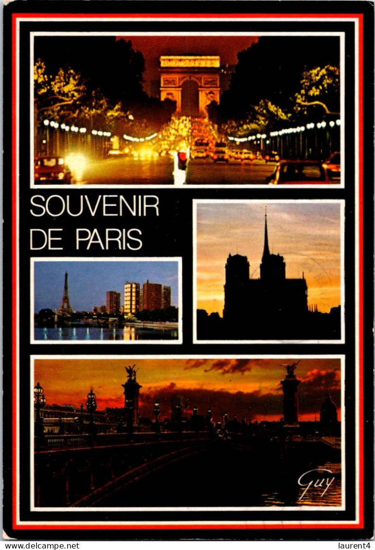 29-3-2024 (4 Y 21) France - Souvenir De Paris (posted With Military De Latte Stamp + Eiffel Tower Special P/m) - Denkmäler