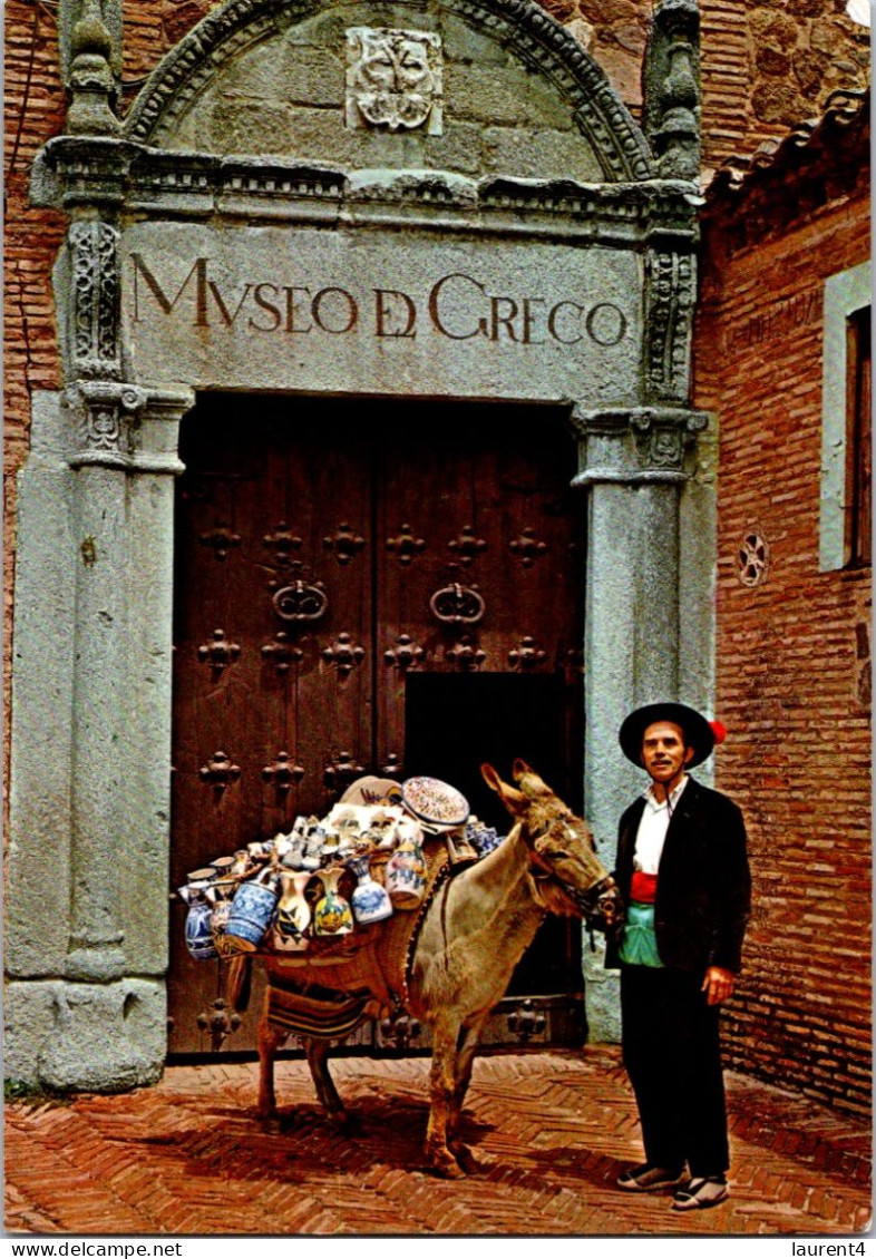 29-3-2024 (4 Y 21) Spain (posted) Toledo - Merchant Et Ane In Front Of Greco Museum - Museos