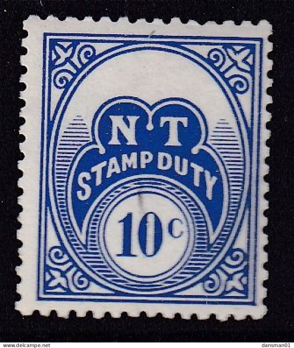 Northern Territory 1978 No Wmk 10c Stamp Duty Mint Never Hinged - Revenue Stamps