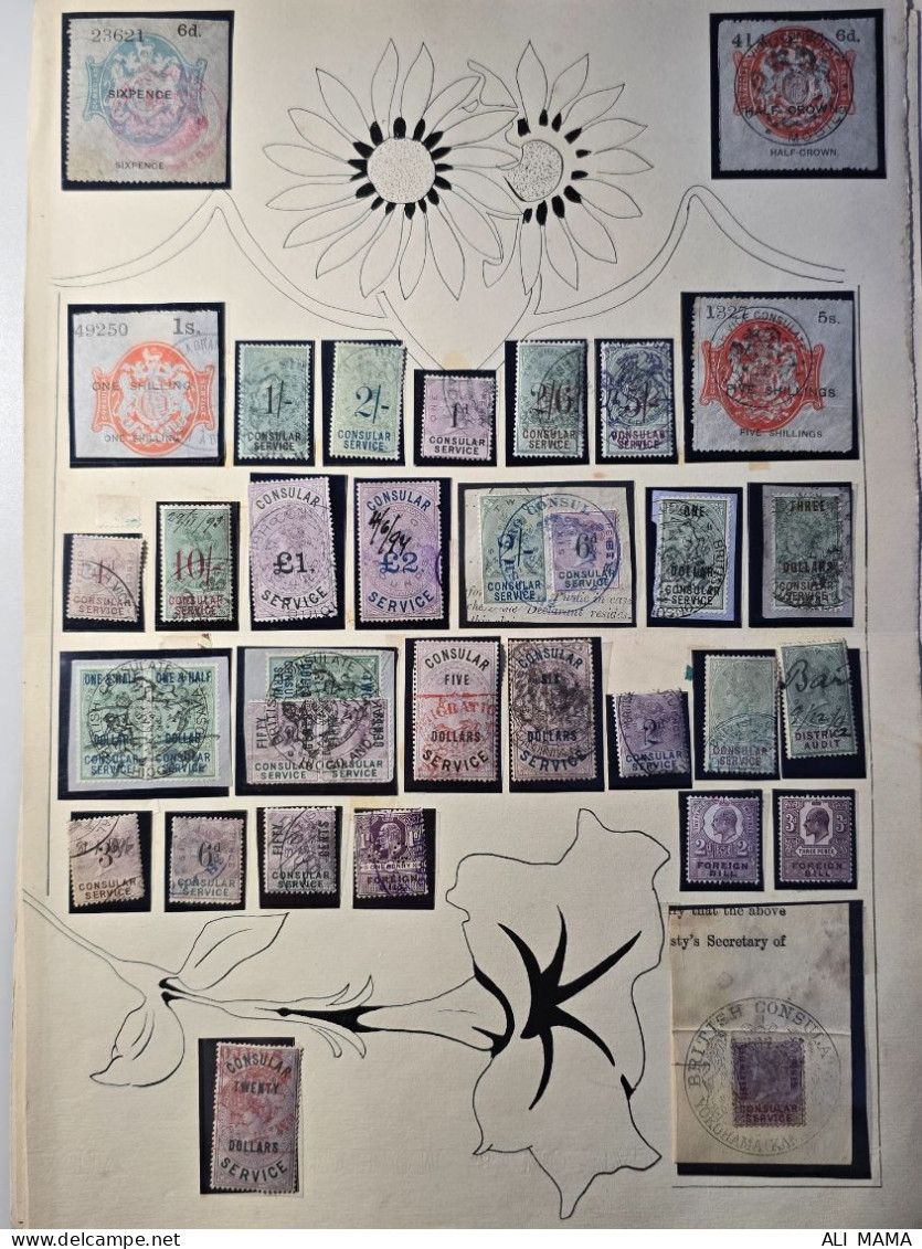 Grossbritannien Briefmarken #gestempelt Briefstück - Interess.  Partie #Fiskalmarken #Großbrit - Andere & Zonder Classificatie