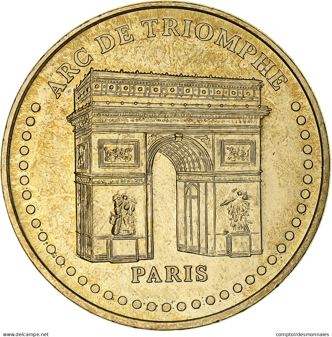 France, Jeton Touristique, Arc De Triomphe, 2007, MDP, Or Nordique, SPL - Autres & Non Classés