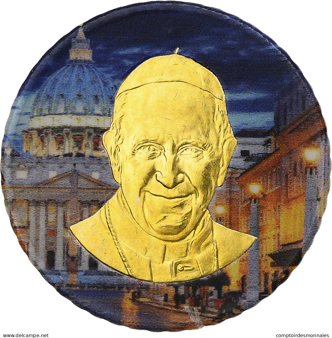 Vatican, Pape François, 50 Euro Cent, Colorisé, Rome, Bimétallique, FDC - Vatican