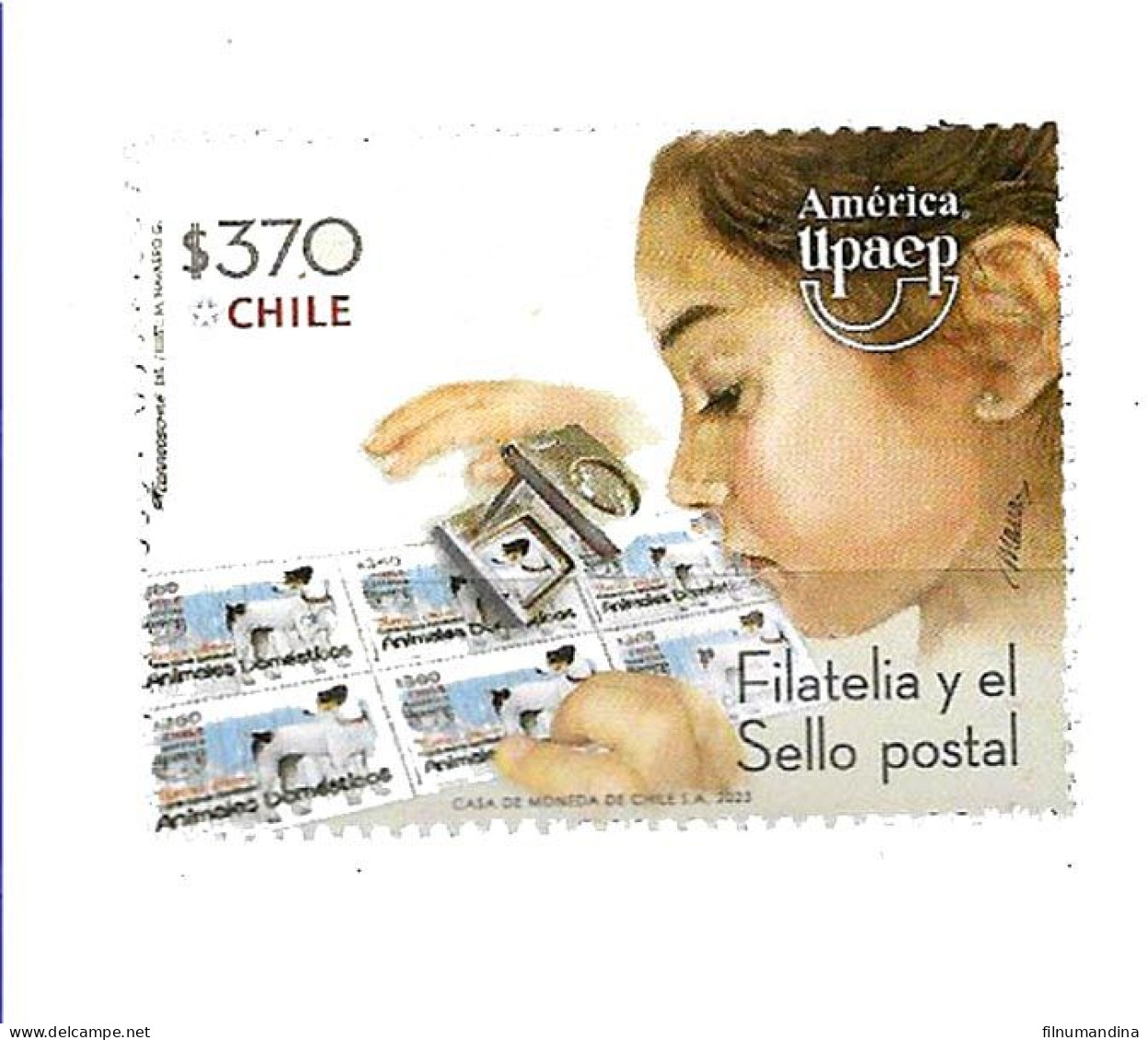 #2637 CHILE 2023 UPAEP AMERICA PHILATELIC STANP ON STAMP  MNH - Briefmarken Auf Briefmarken