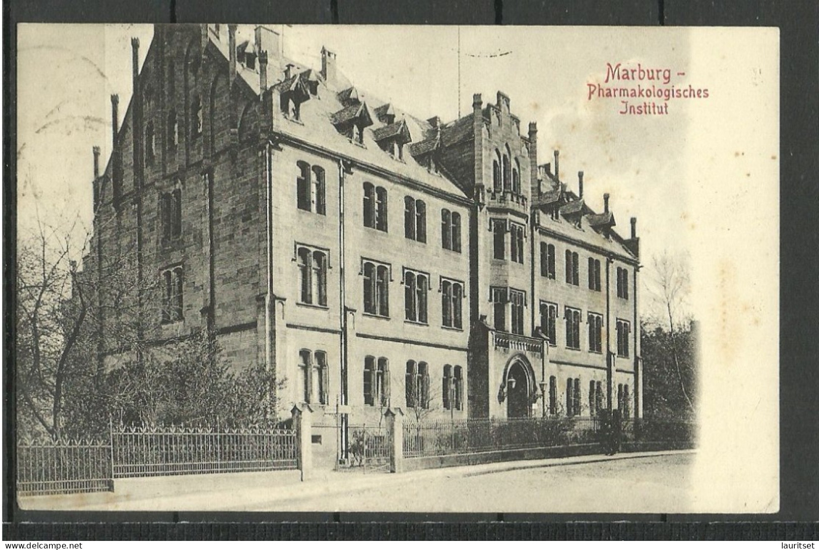 Germany Deutschland Marburg - Pharmakologisches Institut, Used 1922, Sent To Estonia - Marburg