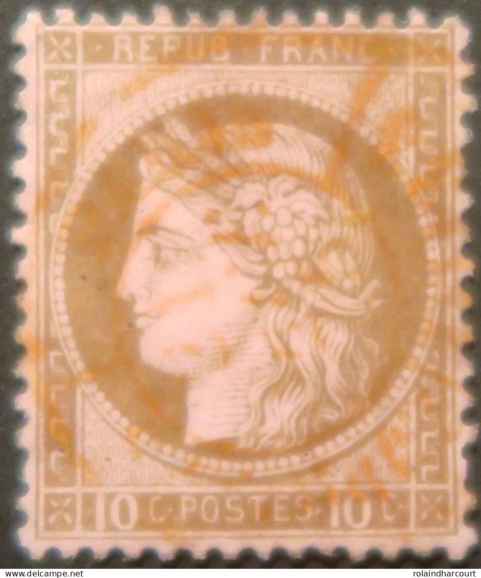 X1084 - FRANCE - CERES N°54 Avec CàD ROUDE Des IMPRIMES - 1871-1875 Cérès