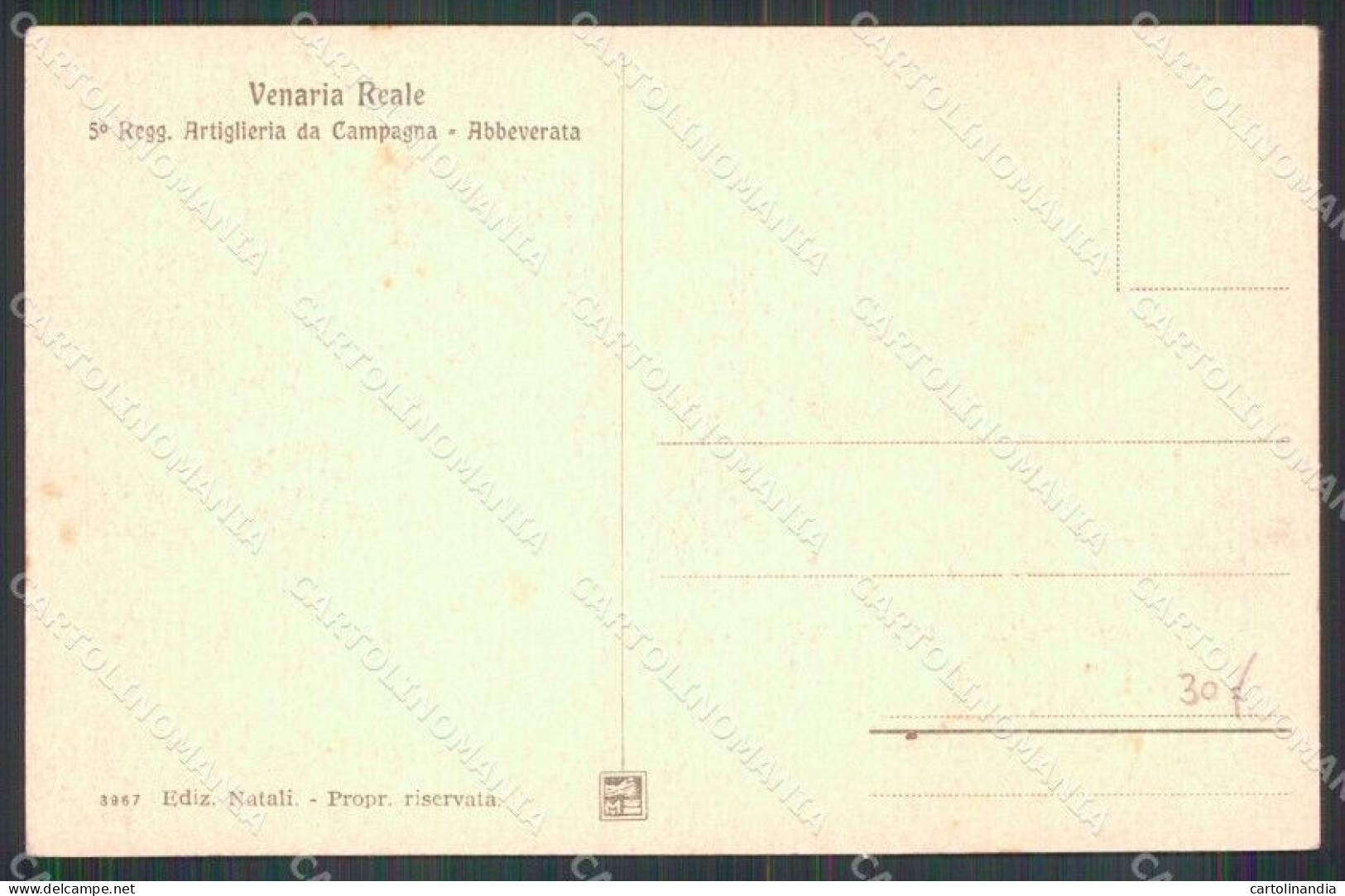 Torino Venaria Reale V Reggimento Artiglieria Campagna Cartolina MX2866 - Sonstige & Ohne Zuordnung