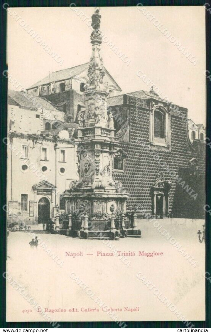 Napoli Città Piazza Trinità Maggiore Ragozino 4050 Cartolina MX6124 - Napoli