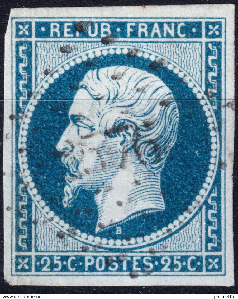 FRANCE - 1852  Yv.10 25c Bleu Présidence Oblitéré PC - TB - 1852 Louis-Napoléon