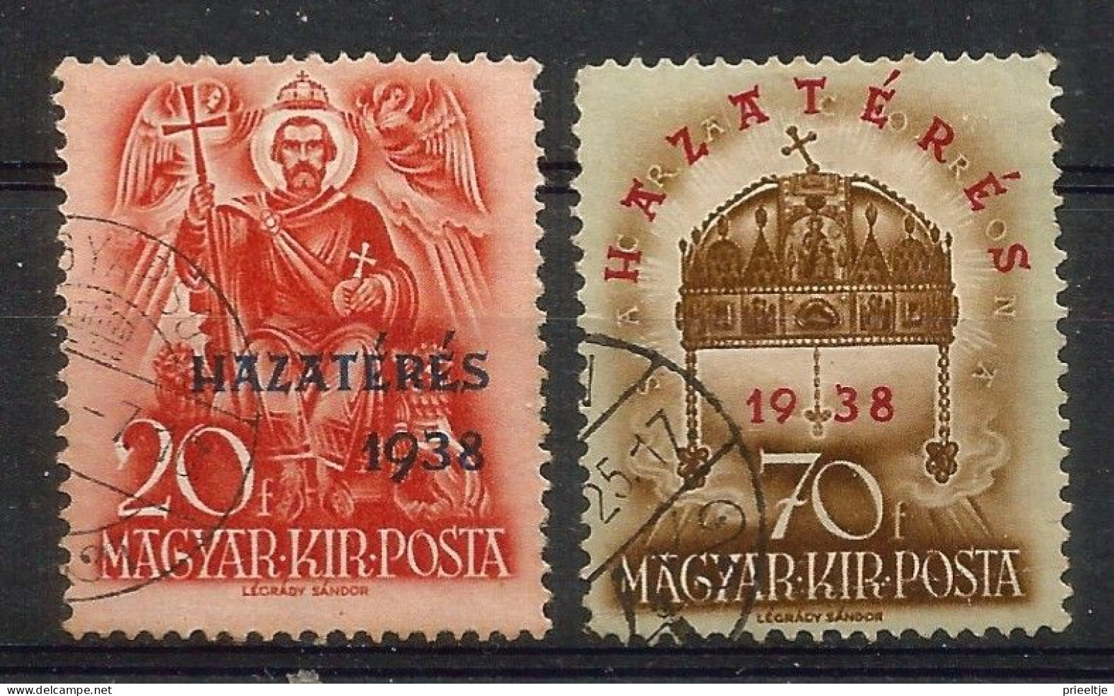 Hungary 1938 Return Of The Northern Territories Y.T. 504/505 (0) - Gebruikt