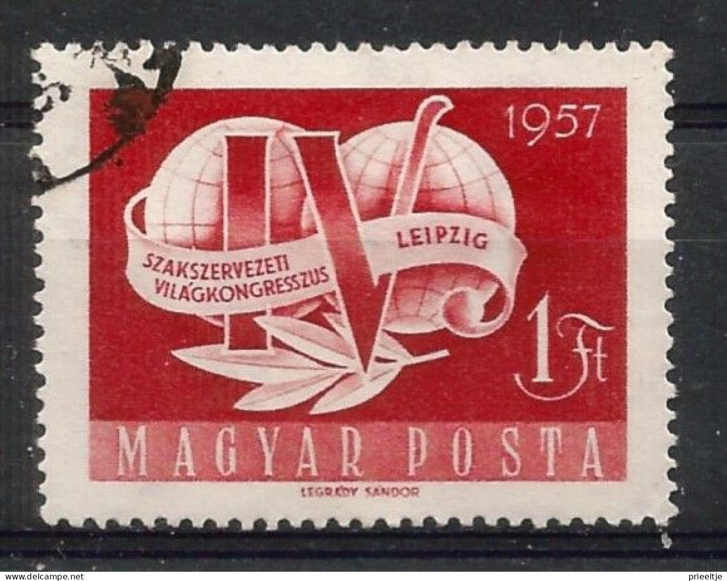 Hungary 1957 4th Workers Congress Leipzig Y.T. 1227 (0) - Gebruikt