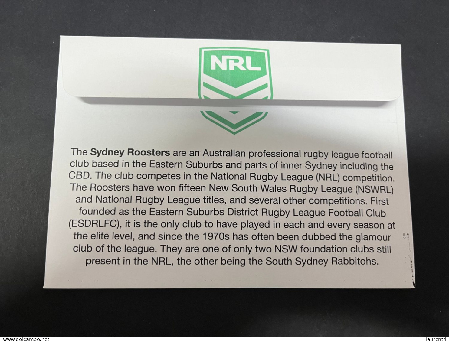 29-3-2024 (4 Y 23) Australian New $ 1.00 Coin (NRL Sydney Roosters) Released 28-3-2024 (1 X Coin On Cover) - Dollar