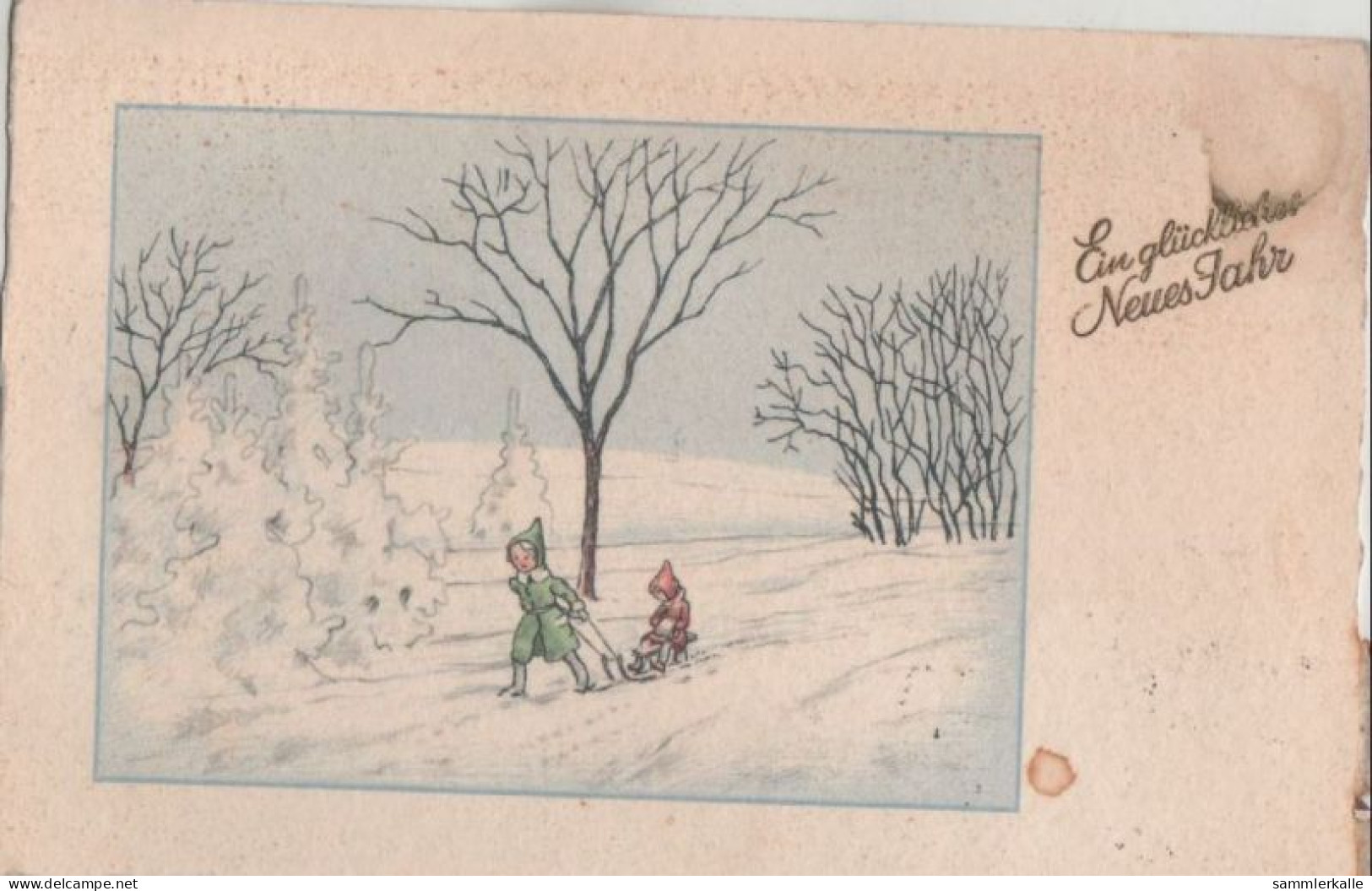 96391 - Glückliches Neues Jahr - Kinder Im Schnee - Nouvel An