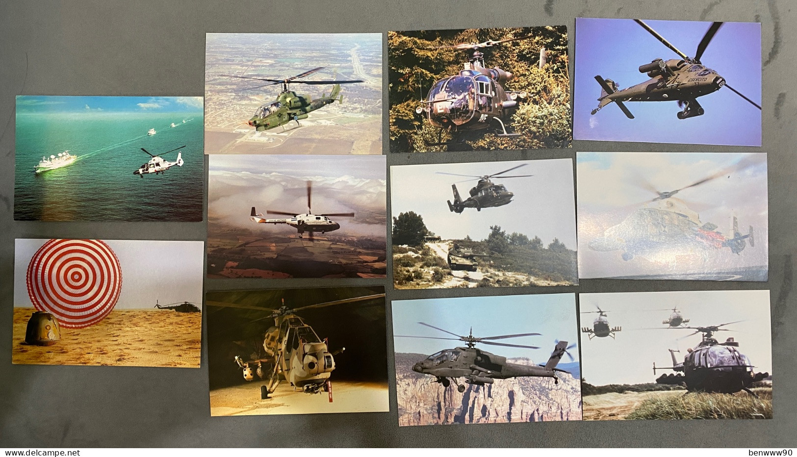 Lot Of 11, Helicopters Hélicoptères Hubschrauber, China Postcard - Hélicoptères