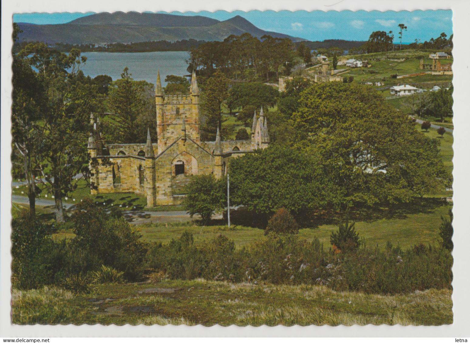 Australia TASMANIA TAS Church & Panorama PORT ARTHUR Nucolorvue PA32 Postcard C1970s - Port Arthur