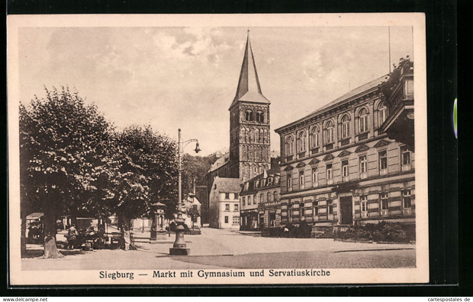 AK Siegburg, Markt Mit Gymnasium Und Servatiuskirche  - Siegburg