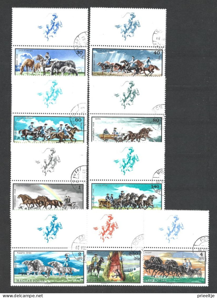 Hungary 1968 Horses + Vignettes Y.T. 1975/1983 (0) - Usati