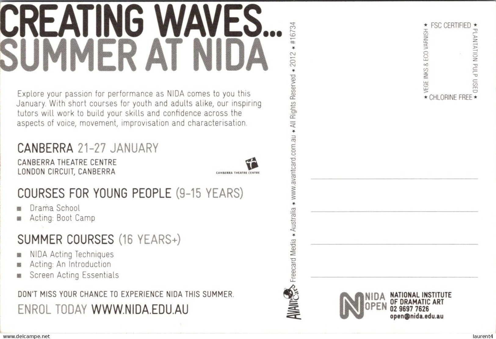 28-3-2024 (4 Y 25) Australia - Theatre - Summer At NIDA - Theatre