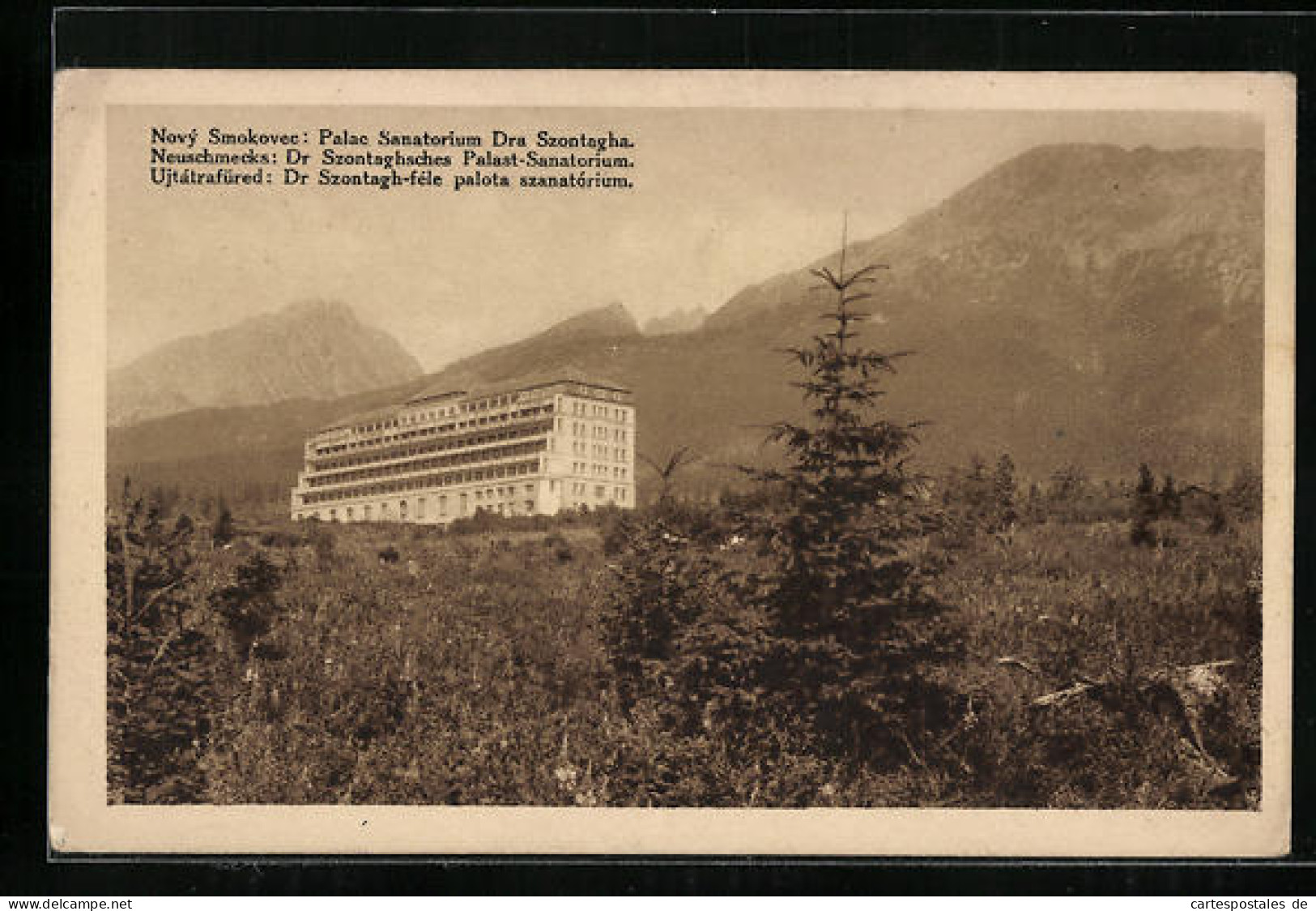 AK Neuschmecks, Dr. Szontaghsches Palast-Sanatorium  - Slowakije