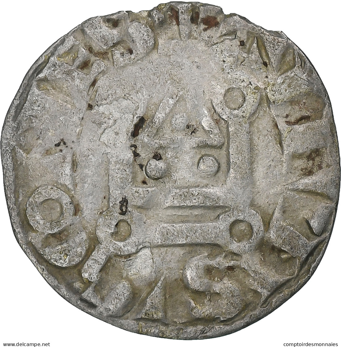 Comté D'Auvergne, Alphonse De Poitiers, Denier, 1241-1271, Riom - Autres & Non Classés