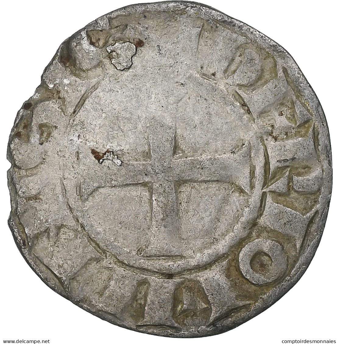 Comté D'Auvergne, Alphonse De Poitiers, Denier, 1241-1271, Riom - Sonstige & Ohne Zuordnung