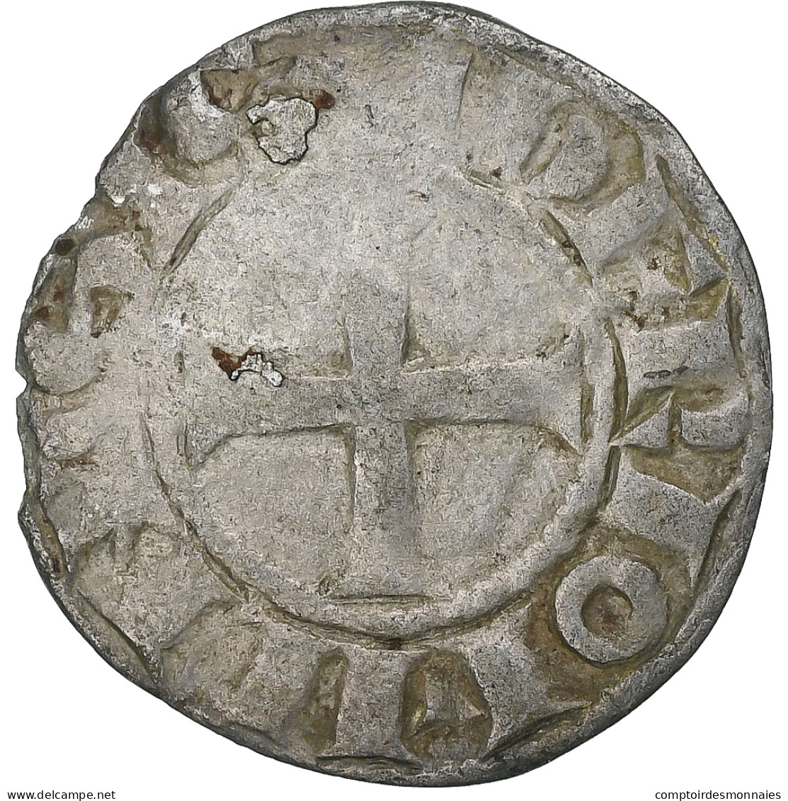 Comté D'Auvergne, Alphonse De Poitiers, Denier, 1241-1271, Riom - Otros & Sin Clasificación