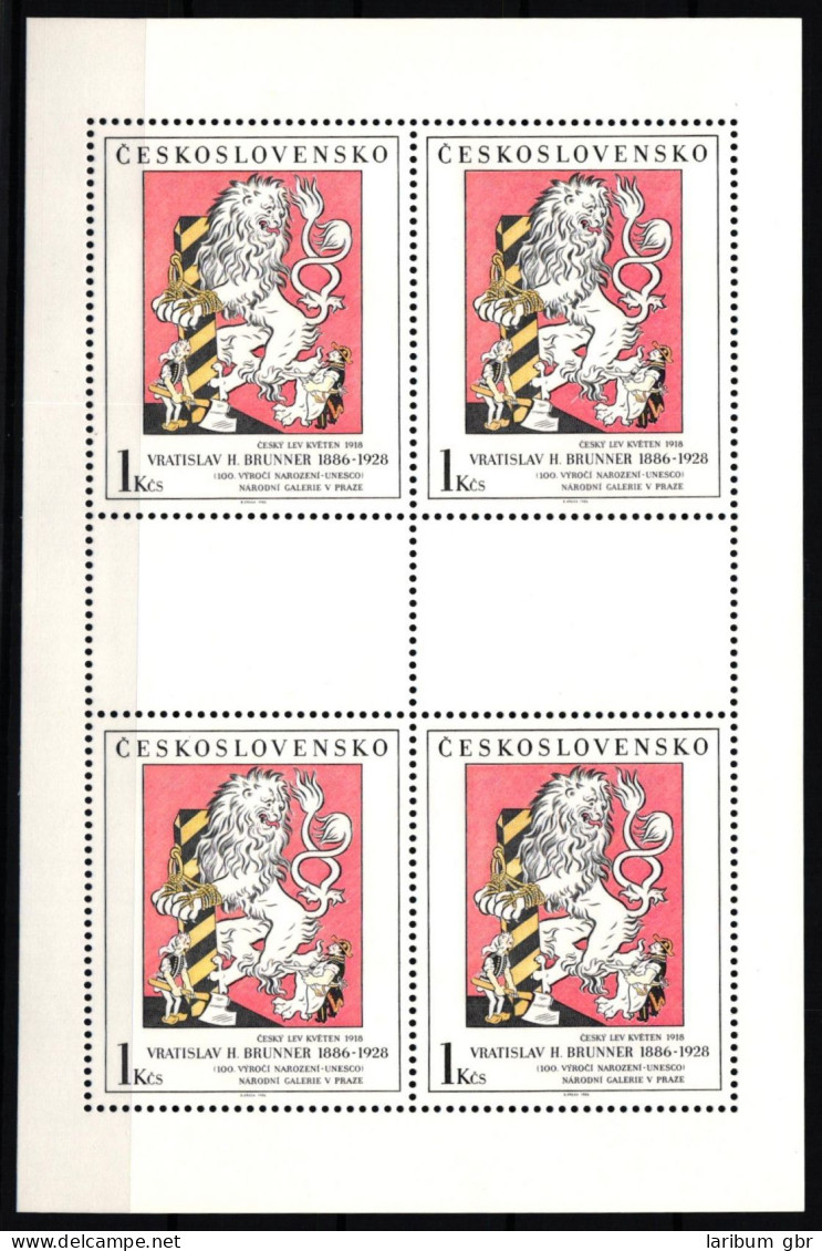 Tschechoslowakei 2889 II Postfrisch Als Kleinbogen #JI592 - Autres & Non Classés