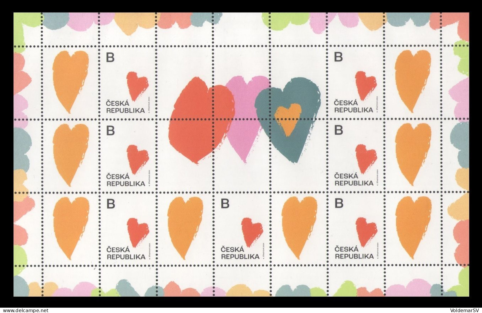 Czech Republic 2024 Mih. 1248 Valentine's Day (M/S) MNH ** - Nuevos