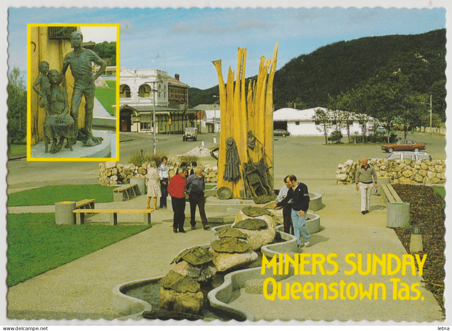 Australia TASMANIA TAS Miners Memorial Sculpture QUEENSTOWN Nucolorvue 12TW020 Postcard 7c190s - Autres & Non Classés