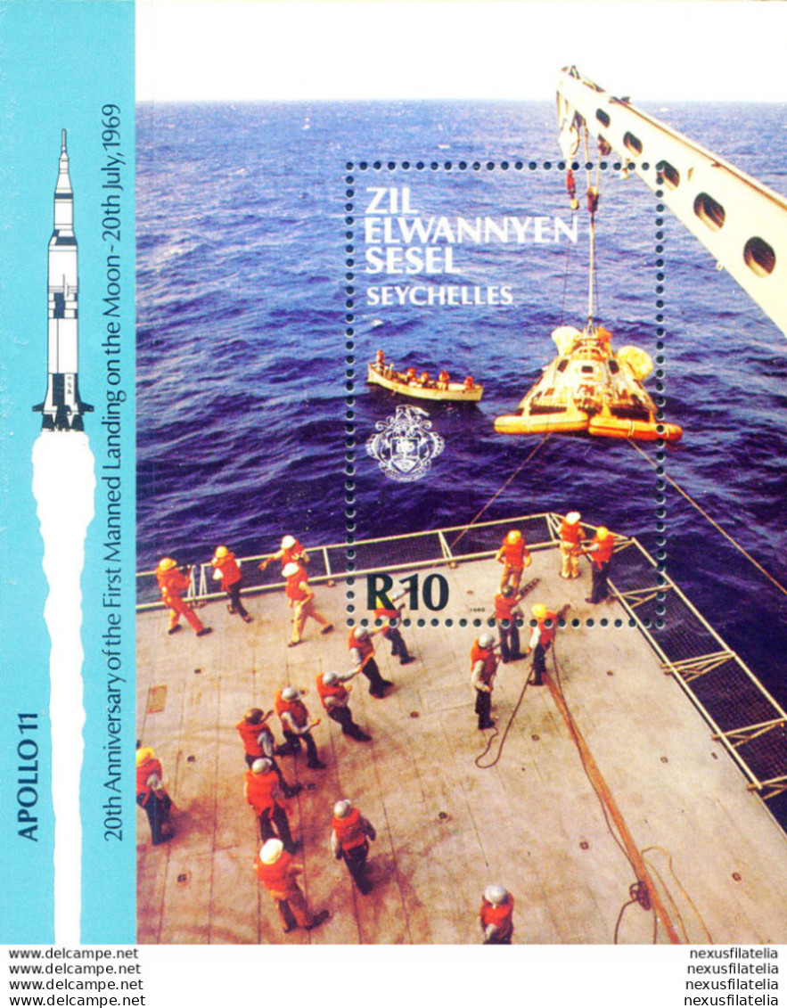 Isole Remote. Astronautica. Apollo XI 1989. - Seychellen (1976-...)