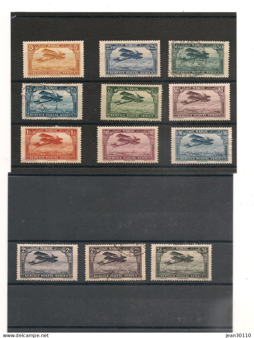 MAROC ANNÉE 1922/27 P.A.N° 1/11* Et Oblitéré Cote : 25,00 €+ - Aéreo