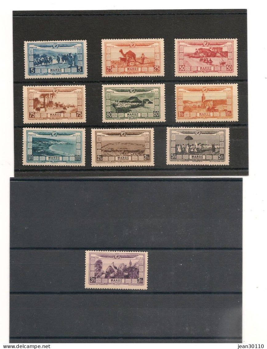 MAROC ANNÉE 1928 P.A.N° 12/21* Et Oblitéré Cote : 65,00 €+ - Airmail