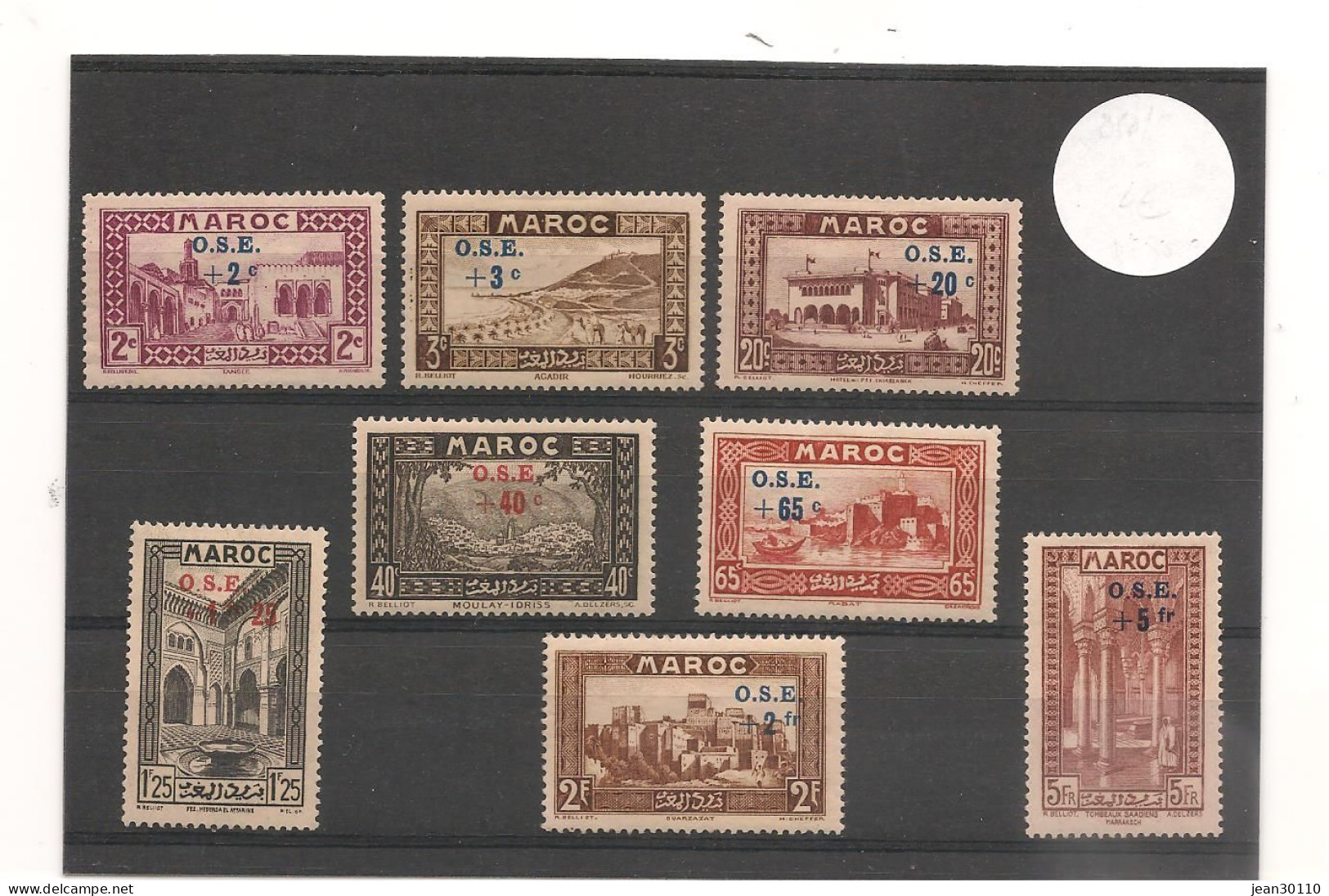 MAROC ANNÉE 1938 N° 153/160* Cote : 44,00 €+ - Unused Stamps