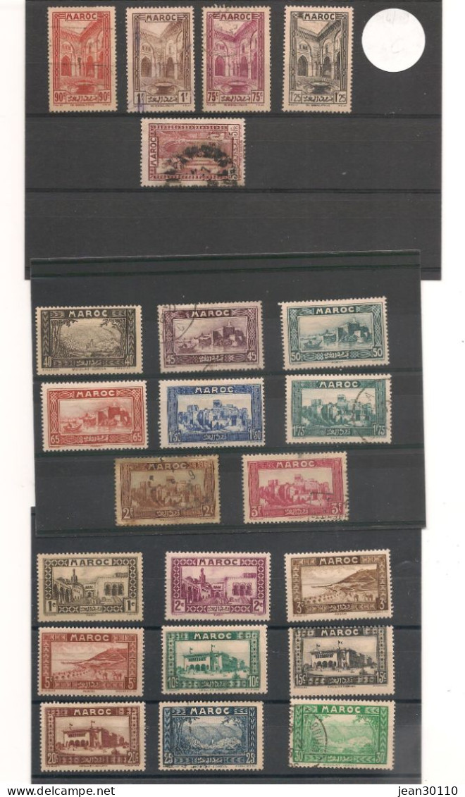 MAROC ANNÉE 1933/34 N°128/147* Et Oblitérés Cote : 18,00 €+ - Used Stamps