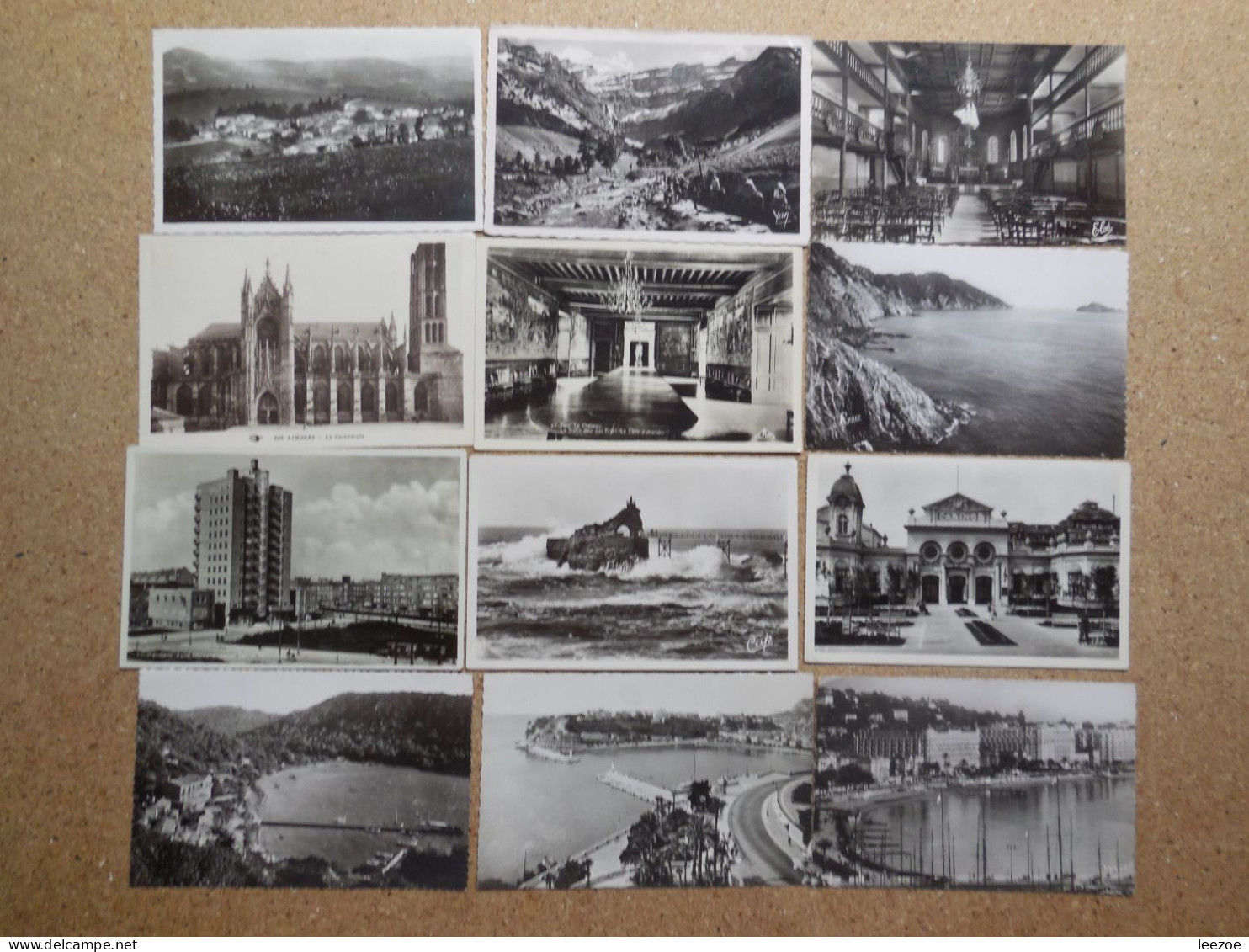 Cartes Postales Noir & Blancs, Dentelées Et Autres, Lot De 249 Cp, 1kg Hors Emballage - 100 - 499 Postcards