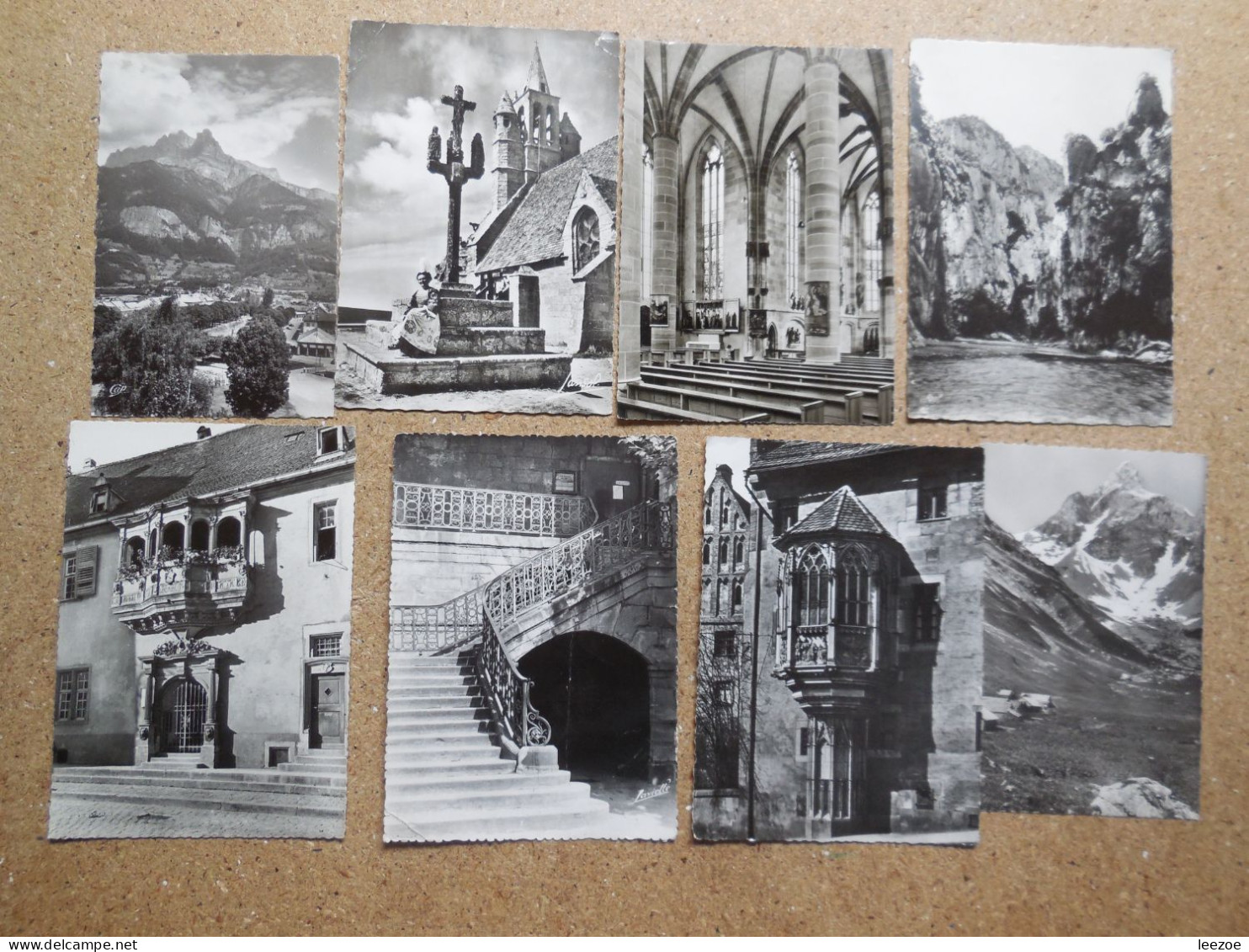 cartes postales noir & blancs, dentelées et autres, lot de 249 cp, 1kg hors emballage