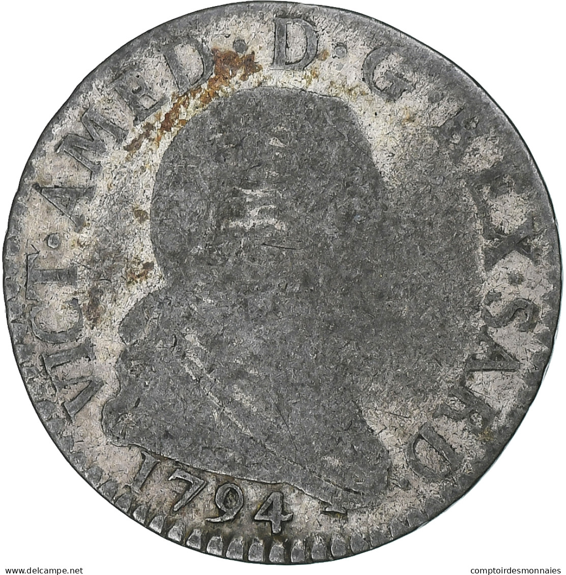 Duché De Savoie, Vittorio Amedeo III, 10 Soldi, 1794, Turin, Billon - Piemont-Sardinien-It. Savoyen