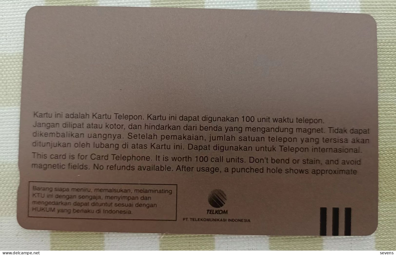 White Card, Demo Or Sample, Mint With Written On Card - Indonesien