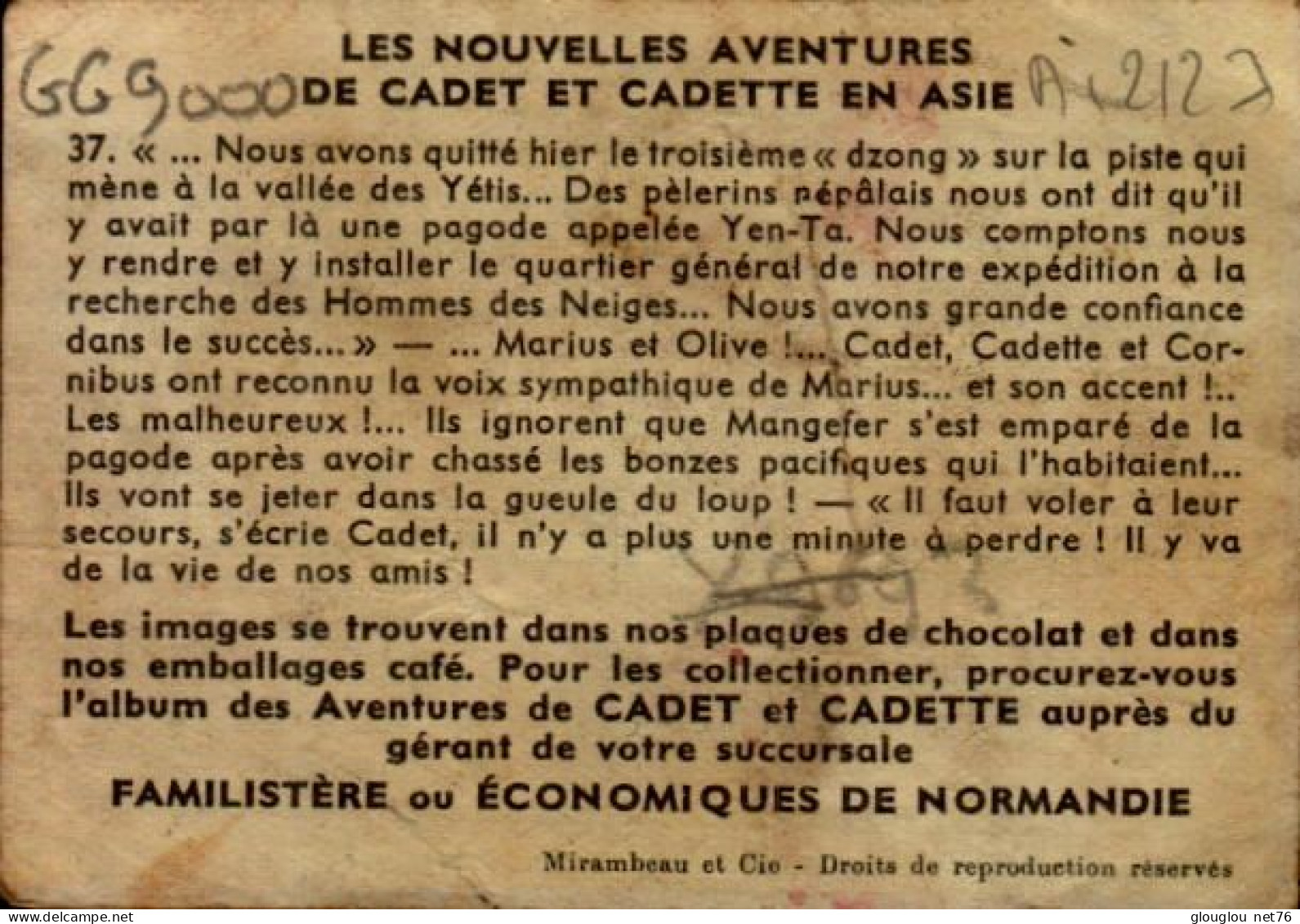 CHROMO.. IMAGE..FAMILISTERE Ou ECONOMIQUES DE NORMANDIE..les Nouvelles Aventures De Cadet Et Cadette En Asie..... - Autres & Non Classés