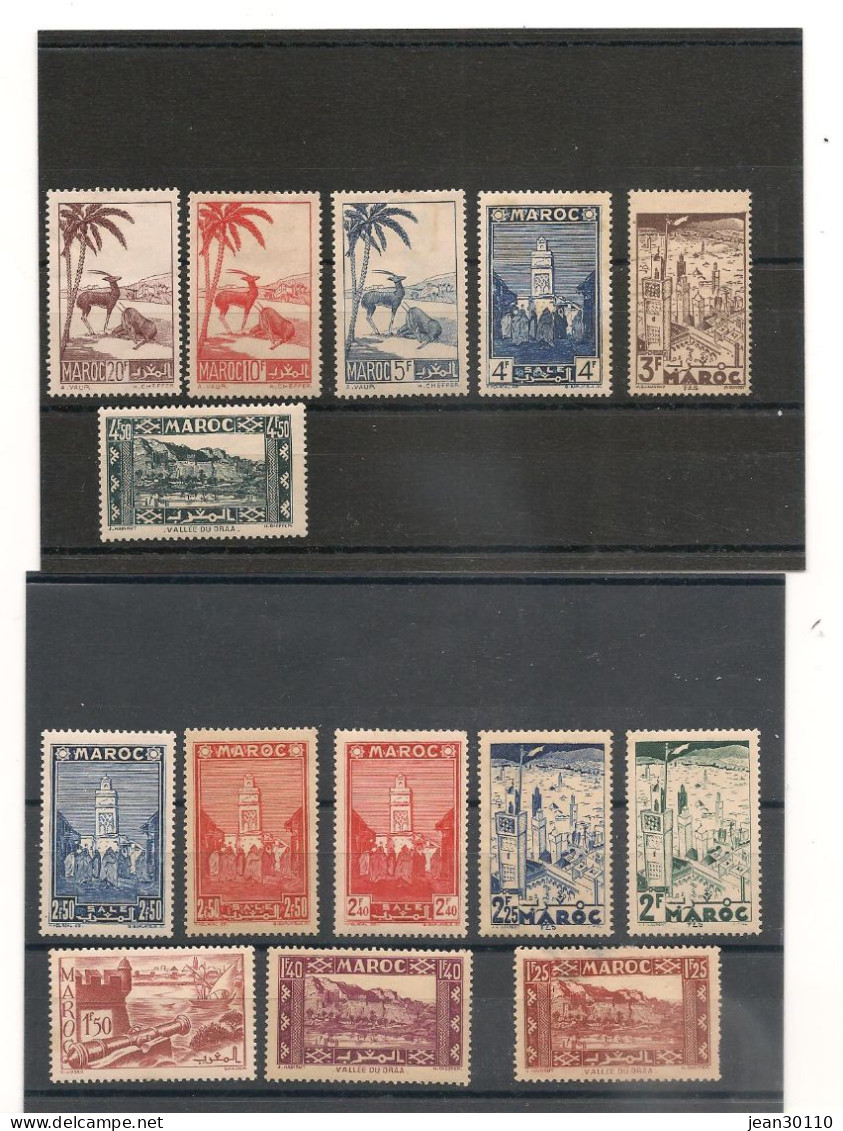 MAROC ANNÉE 1939/42 N° 163/199* Et  Oblitérés Cote : 20,00 €+ - Unused Stamps