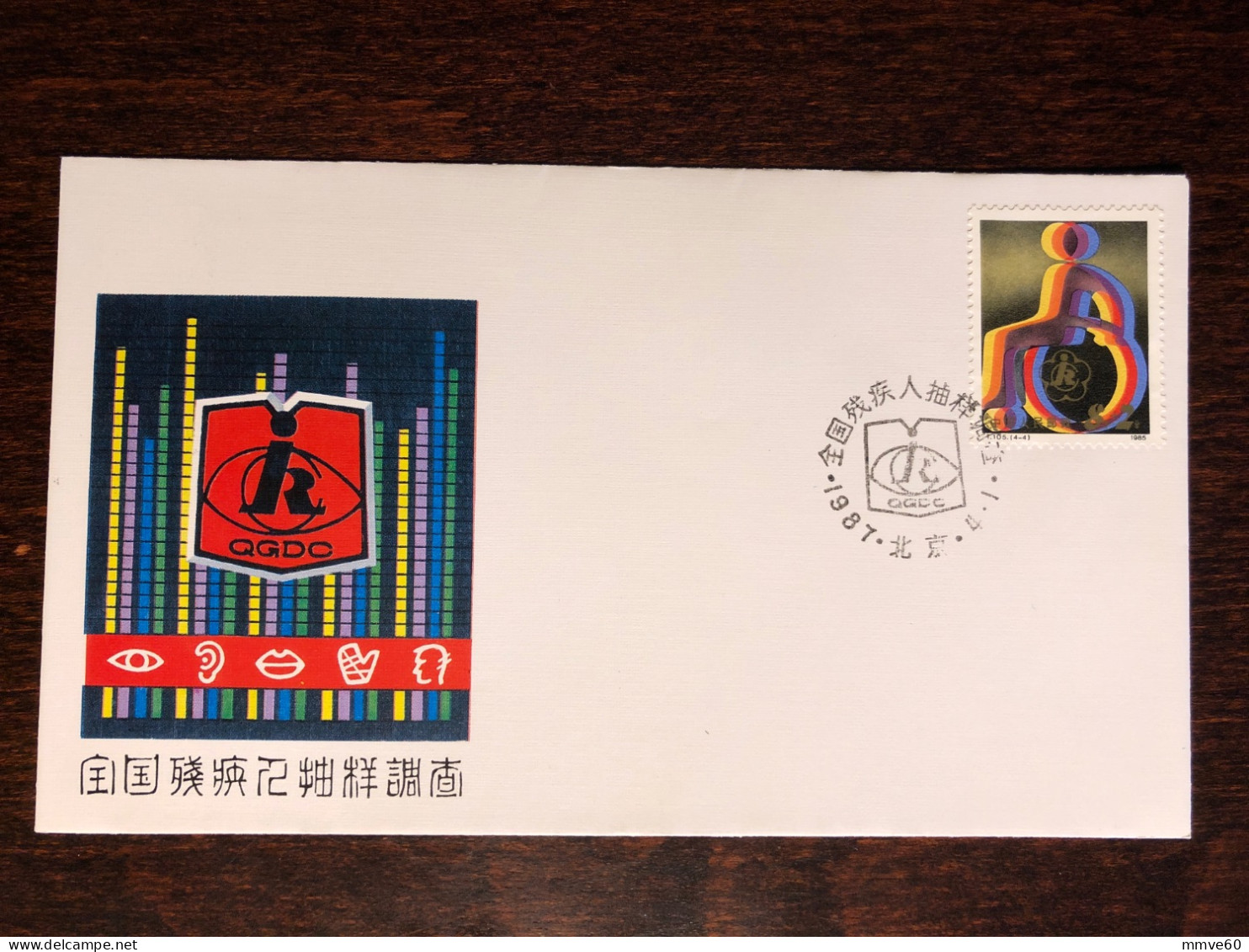 CHINA PRC SPECIAL COVER AND CANCELLATION 1989 YEAR DISABLED PEOPLE HEALTH MEDICINE STAMPS - 1980-1989