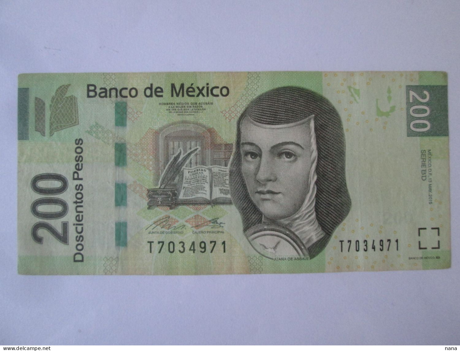 Mexico 200 Pesos 2015 Banknote,see Pictures - Mexico