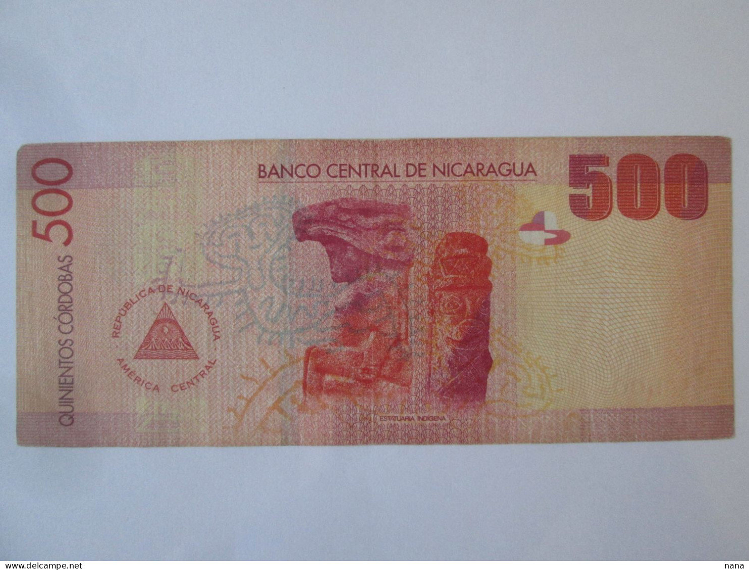 Rare Year! Nicaragua 500 Cordobas 2007 Banknote,see Pictures - Nicaragua