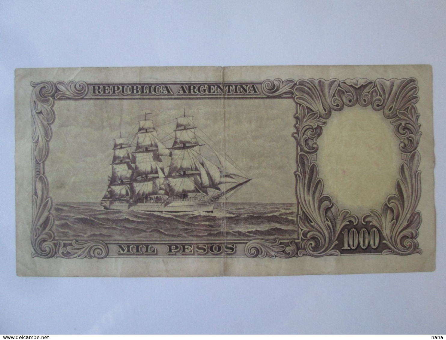 Argentina 1000 Pesos 1966 Banknote See Pictures - Argentina