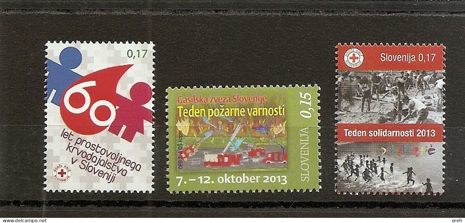 SLOVENIA  2013, RED CROSS,SOLIDARITY,,ADHESIVE,COMPLETE,MNH - Slovénie